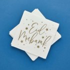 Eid Mubarak Servetter Vit/Guld