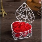 Tvålrosor Hjärtkorg Vit/Röd