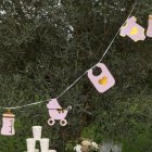 Babyshower Girlang Rosa/Guld
