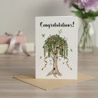 Congratulations Träd Kort