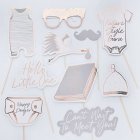 Babyshower Selfie Props Grå/Roséguld