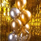 Glamour Ballongbukett Guld/Silver