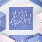 Happy Birthday Servetter Marinblå