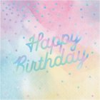 Skimrande Happy Birthday Servetter