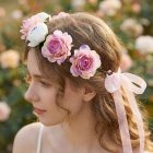 Blomster Hårband Rosa