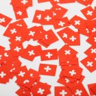 Schweiz Flagga Konfetti