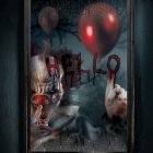 Horror Clown Fönsterdekal