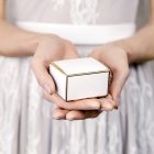 Guldkantade Presentaskar Vit