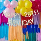 Personlig Happy Birthday Girlang DIY Guld