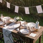 Just Married Flaggirlang Vit/Roséguld
