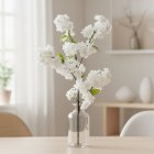 Konstgjord Blommande Körsbärsblomma Vit