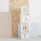 Baby Dekorationsklossar Vit/Roséguld