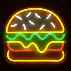 Hamburgare Neonskylt
