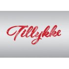 Girlang Tillykke Röd