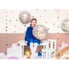 Rund Happy Birthday Blommig Folieballong