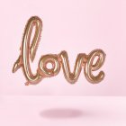 Love Folieballong Roséguld