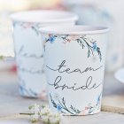 Blommiga Team Bride Pappmuggar