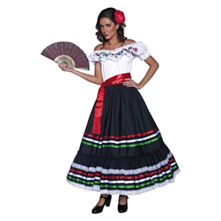 Spansk Senorita Maskeraddräkt