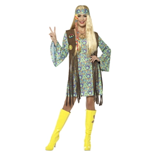 60-tal Hippie Chick Maskeraddräkt