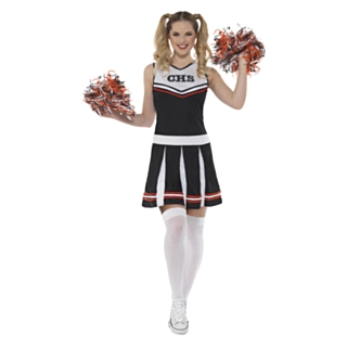 Cheerleader Maskeraddräkt Svart/Vit