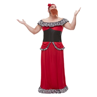 Skäggiga Damen Maskeraddräkt