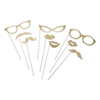 Photobooth Rekvisita Guld