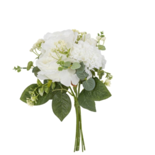 Konstgjord Blombukett Vit/Grön