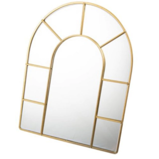 Bågformad Fönsterspegel Glas Guld