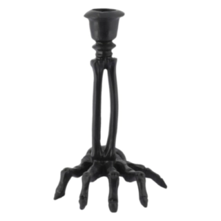 Skelett Hand Ljusstake Svart