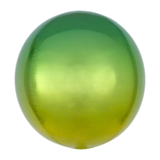 Orbz Folieballong Ombre Grön/Gul