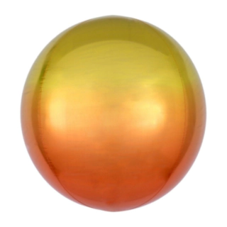 Orbz Folieballong Ombre Gul/Orange