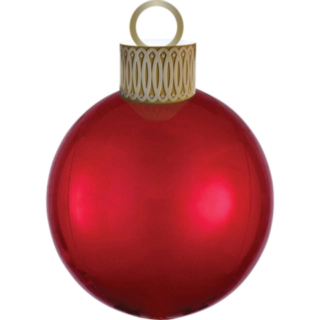 Julgranskula Folieballong Röd