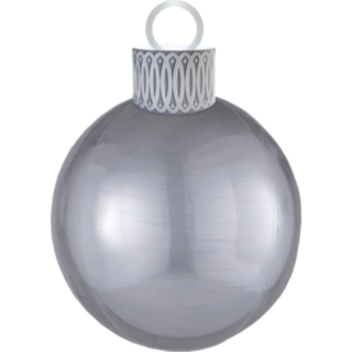Julgranskula Folieballong Silver