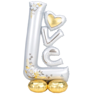 Love Mega Folieballong Vit