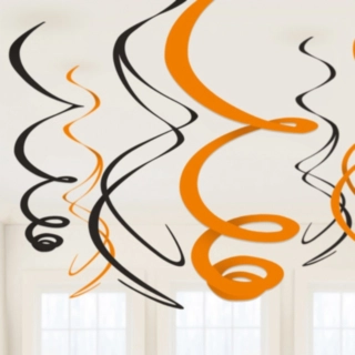 Swirls Orange/Svart