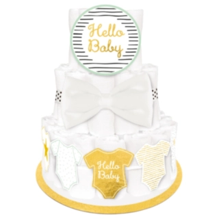 Blöjtårta Hello Baby Dekorations Kit