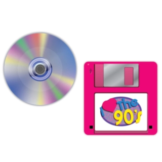 90-tal Glasunderlägg