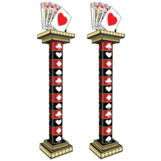 Casino Royal Flush Pelare Dekorationer