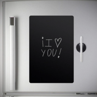 Magnetisk Svart Whiteboard Kylskåp