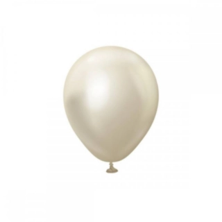 Premium Mini Latexballonger Chrome White Gold