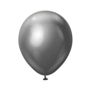 Premium Mellanstora Latexballonger Chrome Space Gray