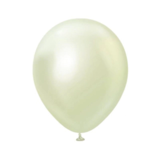 Premium Mellanstora Latexballonger Chrome Green Gold
