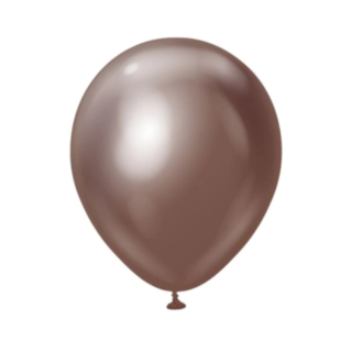 Premium Mellanstora Latexballonger Chrome Chocolate