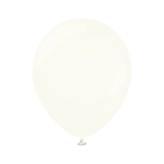 Premium Mellanstora Latexballonger Retro White
