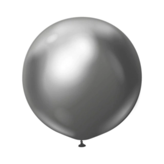 Premium Stora Latexballonger Chrome Space Gray
