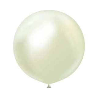 Premium Stora Latexballonger Chrome Green Gold