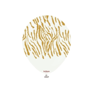 Premium Latexballonger Safari Tiger Vit/Guld