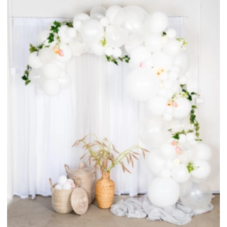 Deluxe Ballongbåge DIY Vit