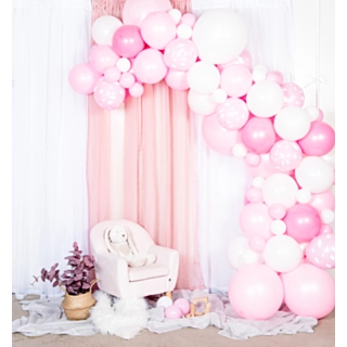 Deluxe Ballongbåge DIY Ljusrosa