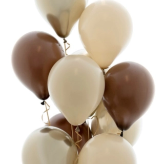 Premium Ballongbukett Beige/Brun